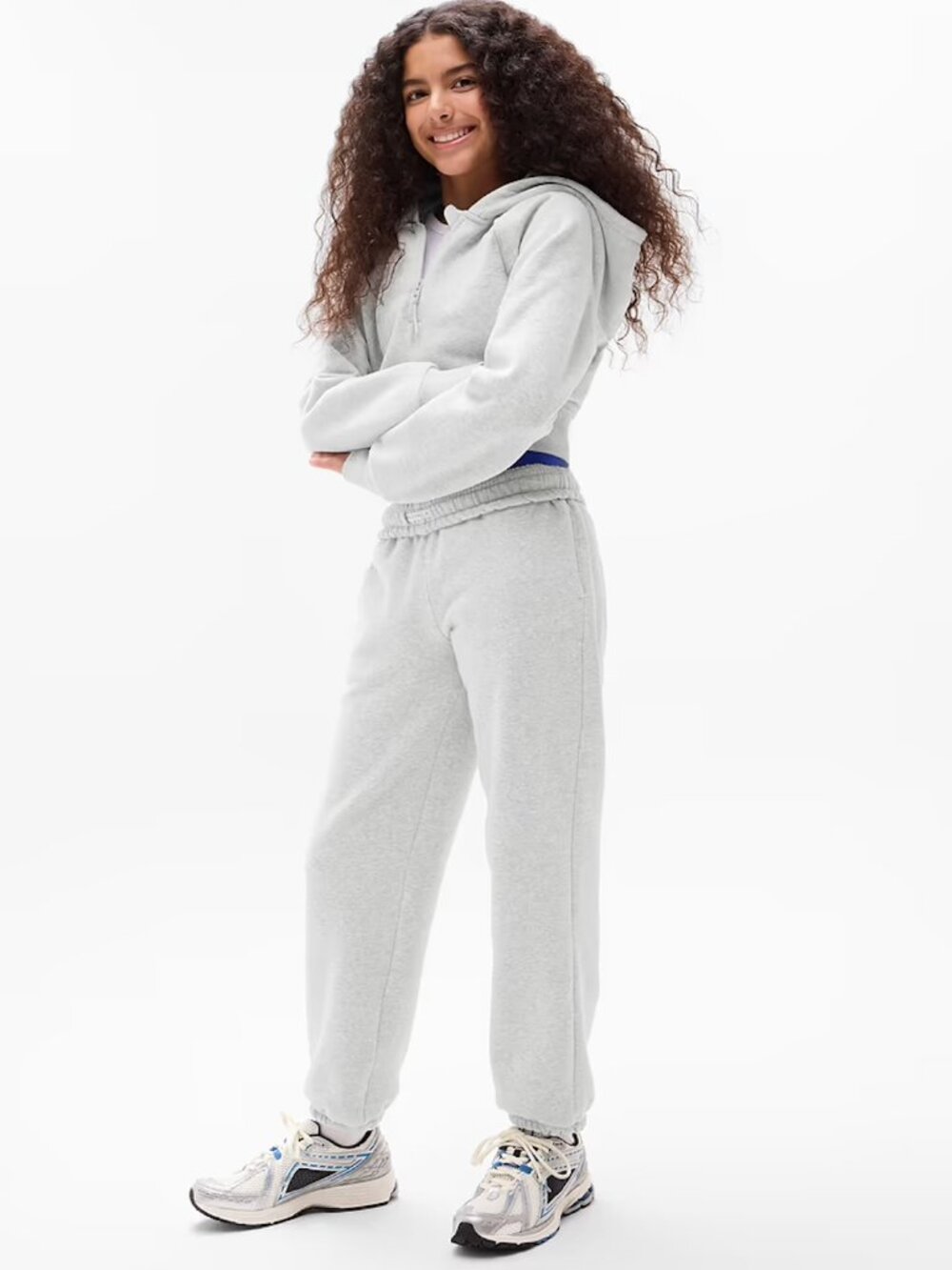 Athleta Girl Gray Fleece Joggers Size S/7